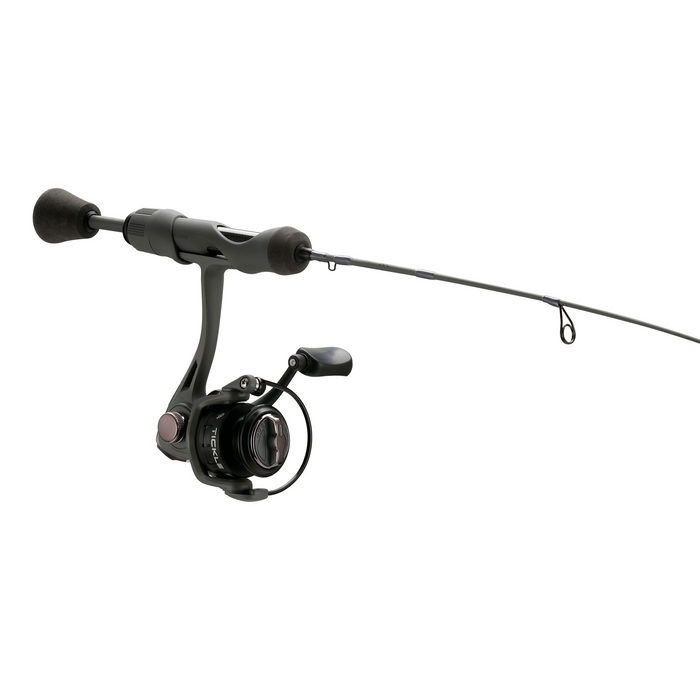 13 Fishing Wicked Stealth Combo featuring a sleek black fishing rod and spinning reel designed for smooth casting and durability in freshwater fishing.
