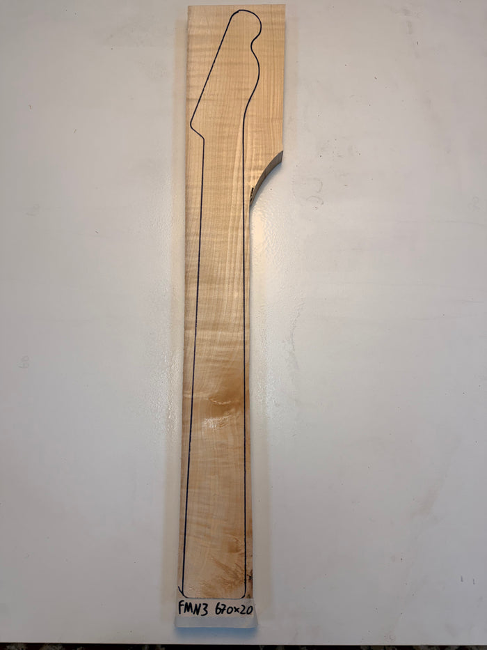 Guitar Neck Blank - Flame Maple - FMN3