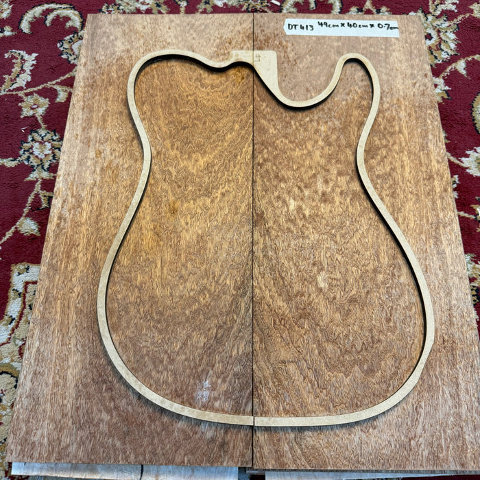 Lightly Quilted Sapele - Drop top - 2 Piece - 49cm x 40cm x 0.7cm DT412