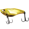 Acme V-Rod gold-colored fishing lure with a fish-shaped body and two sharp treble hooks designed for effective fishing tackle use.