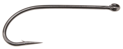 Ahrex NS110 Nordic Salt Streamer Hook, single sharp fishing hook with curved shank and rounded eye, designed for saltwater fishing tackle applications.
