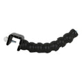 Flexible black mounting arm with adjustable clamp and threaded connector, designed for use with the Aqua-Vu Pro-Snake Micro Camera Portable C-Mount in fishing tackle setups.