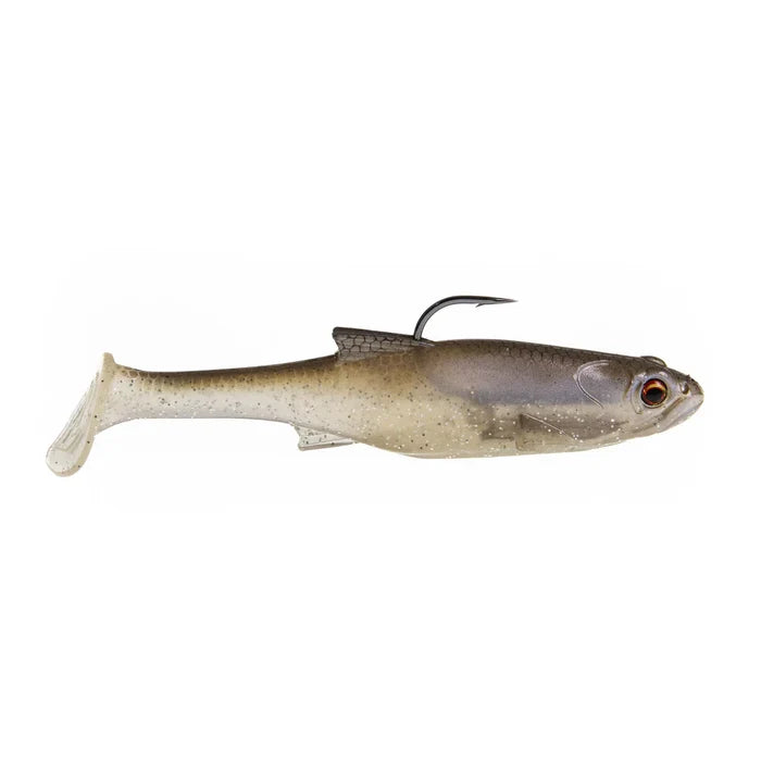 Bass Mafia Loaded Daingerous Swimbait - Deep Runner fishing lure in realistic blackback shad color with embedded hook and detailed body texture for effective fishing tackle use.