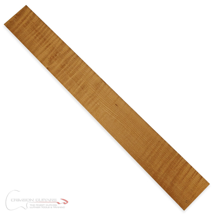 Bass Neck Blank (Flat Headstock) - Roasted Maple