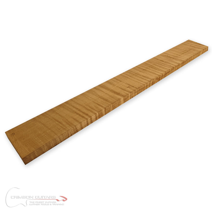 Bass Neck Blank (Flat Headstock) - Roasted Maple