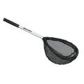 Beckman Live Well Net featuring a lightweight metal handle with grip and a deep, black mesh net, designed for efficient catch and release during fishing trips.