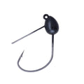 Berkley Fusion19 Weighted Wacky Head featuring a black weighted jig head with a sharp fishing hook and an angled wire keeper for securely holding soft plastic lures.