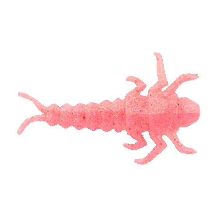 Berkley Gulp! Alive! Stonefly fishing lure in pink shad color, designed with segmented body and multiple leg-like appendages for realistic movement in water.
