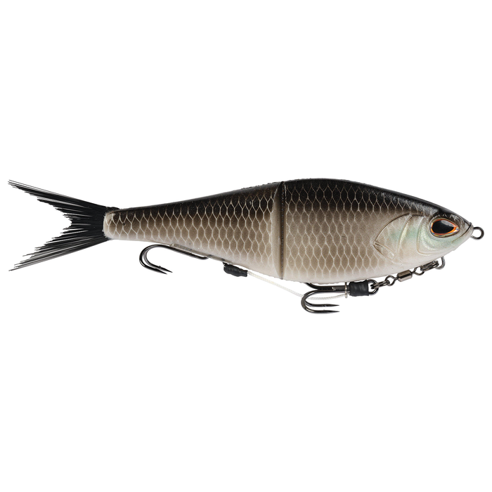 Berkley PowerBait Chop Block fishing lure with lifelike segmented body, realistic scale pattern, and treble hooks designed for effective fishing tackle use.