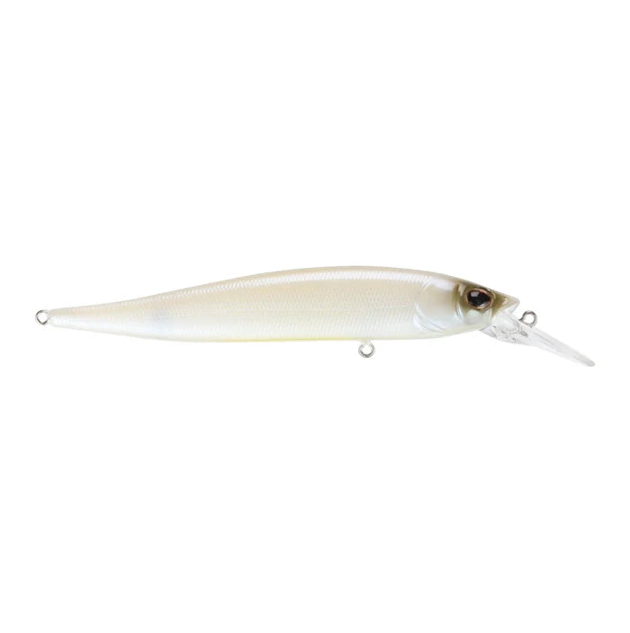 Berkley Stunna 100+1 fishing lure in a pearlescent light color with a streamlined body and a clear diving lip, designed for effective fishing tackle use.