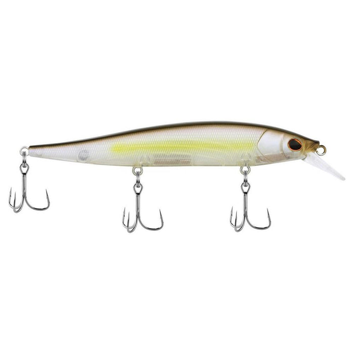 Berkley Stunna 112 Jerkbait fishing lure with a slender, natural-colored body and three treble hooks, designed for effective freshwater fishing tackle.