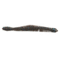 Big Bite Baits Russ Lane Coontail Worm fishing lure in dark color with blue flecks, designed for freshwater fishing tackle to attract musky and other game fish.
