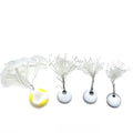 BnR Tackle T-Stops fishing tackle featuring multiple small white and yellow plastic stops attached to thin wire loops, used for securing lures on fishing lines.