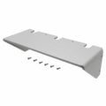 Boat Zone Transducer Spray Shield in gray, designed to protect marine electronics transducers, shown with six small mounting screws for installation.