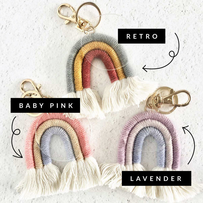 Boho Rainbow Blank Keychain