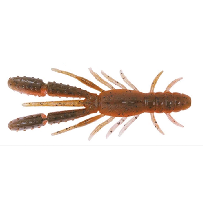 BottomUp Bulls Hog Baby fishing lure designed to mimic a crawfish with textured brown body and segmented claws for effective fishing tackle use.