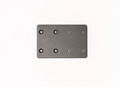 Brew City 4" x 6" Extension Plate 000-1008, a rectangular black metal plate with six mounting holes designed for use with fishing tackle and marine electronics.