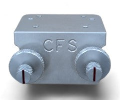 Brew City Depth Finder Track Mounts (Cisco) featuring a durable metal construction with dual adjustable knobs, designed for secure mounting of marine electronics on fishing boats.