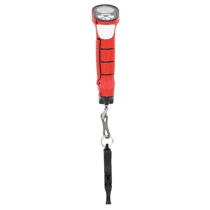 Bubba Smart Fish Scale LITE handheld digital fish scale with red ergonomic grip, black strap, and metal hook for weighing fishing catches.