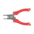 Bubba Stainless Steel Split Ring Pliers with textured red ergonomic handles and durable steel jaws designed for fishing tackle and split ring removal.