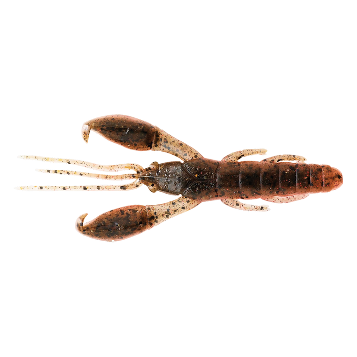Caperlan Yubari CRW soft fishing lure resembling a detailed brown and tan crawfish with segmented body, claws, and antennae for fishing tackle use.