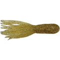 Soft plastic fishing lure with multiple slender, tapered appendages in amber color with black speckles, designed for fishing tackle use, Cast Again Tackle 2.25" Finesse Salty Tubes (Bulk Pack).