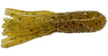 Cast Again Tackle 2.25" Salty Tubes (Bulk Pack) soft plastic fishing lure in golden color with glitter flakes, designed for use as fishing tackle for musky and other game fish.