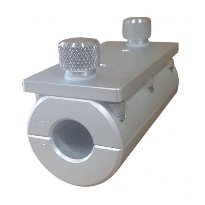 Cisco 1" Rail Mount MTRTS-1, a silver metal rail mounting bracket with two knurled adjustment knobs, designed for secure attachment of fishing rods and marine electronics.