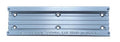 Cisco Sure Stop Track metal mounting rail in silver with multiple evenly spaced screw holes for secure attachment, designed for fishing rod and marine electronics organization.