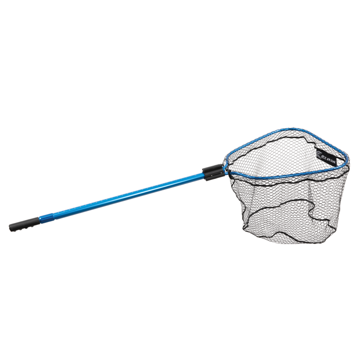 Clam CPT Fortis Net (NEW 2025) with a blue telescoping handle and black mesh netting, designed for efficient fish retrieval in fishing tackle and marine environments.