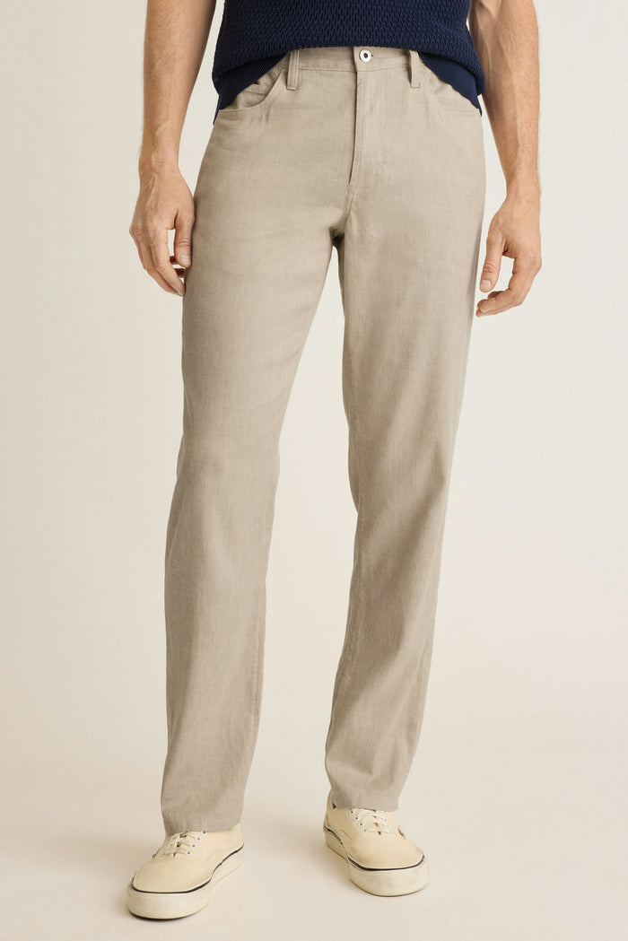 Coastal Linen 5-Pocket Pant - khaki twill