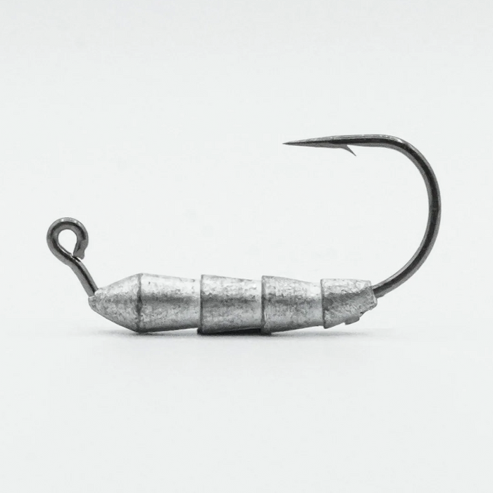Core Tackle Ultimate Swimbait Hook (3 Pack) showing a single segmented metal fishing hook with a sharp curved point and an eyelet for attaching fishing line.
