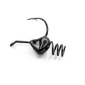 Close-up of a Core Tackle Wacky Shot (3 Pack) fishing hook with a spiral wire attachment designed for securing soft plastic lures, ideal for fishing tackle enthusiasts.