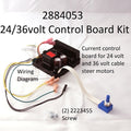CTRL BRD/SCREW ASSY MAX 24/36V 2884053 control board kit with wiring harness, capacitors, screws, and blue rotary switch for 24V and 36V cable steer motors.