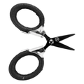 Cuda 3.5" Titanium Micro Scissors - Mark Zona Series with textured black handles and sharp titanium blades, designed for precise cutting in fishing tackle and fly fishing gear.