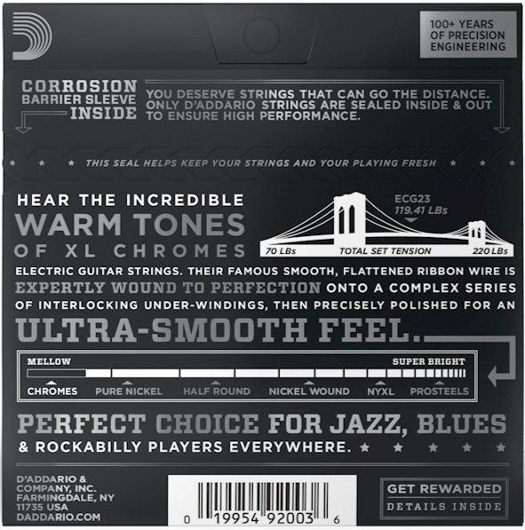 D'Addario Chromes Extra Light Strings 10-48 Gauge