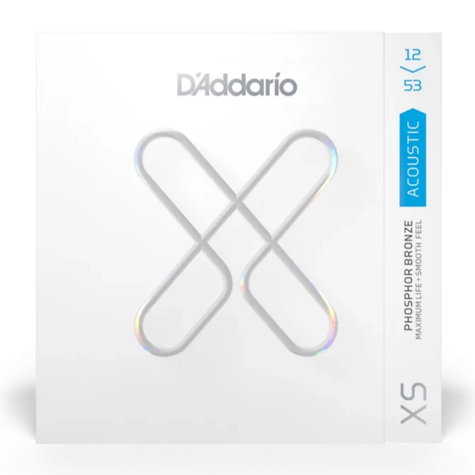D'Addario Light XS Phosphor Bronze Acoustic Strings 12-53 Gauge