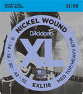 D'Addario Nickel Wound Strings, Medium Top/Heavy Bottom, 11-52