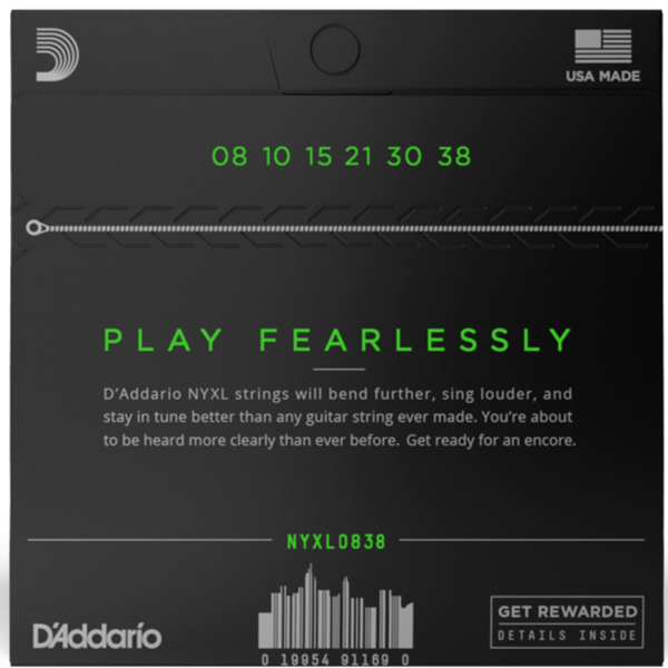D'Addario NYXL Strings 8-38 Gauge