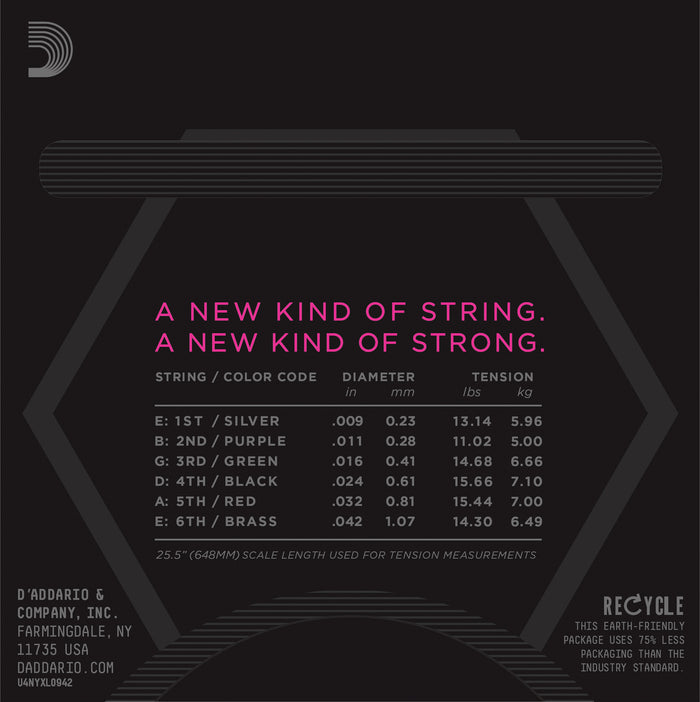 D'Addario NYXL Strings 9-42 Gauge