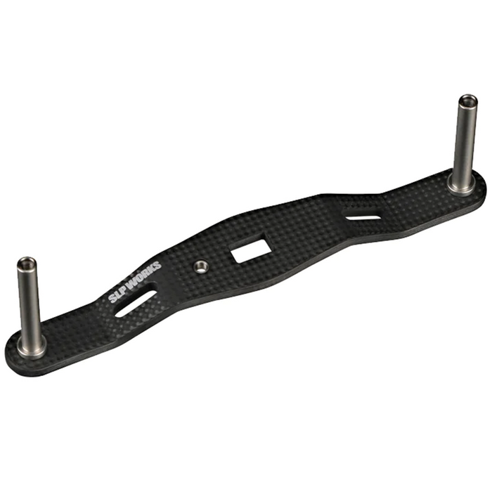 Daiwa Carbon Crank Handle - FA made from lightweight carbon material with two metal crank arms, designed for precise and durable use in fishing reels.
