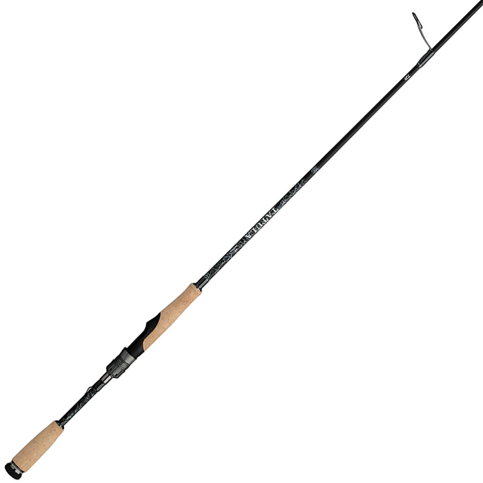 Daiwa Tatula Cork - Spinning fishing rod featuring a black graphite blank with a cork handle, designed for smooth casting and durability in fishing tackle collections.