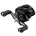 Daiwa Tatula TW 200 black low-profile baitcasting reel with ergonomic double paddle handles and precise adjustment knobs for smooth fishing tackle performance.