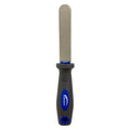 Danco Essential Series Hook File with a black ergonomic handle featuring a blue oval logo and a rectangular metal filing surface for sharpening fishing hooks.