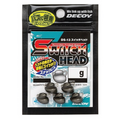 Package of Decoy DS-13 Switch Head reversible football sinkers in dark metal finish, designed for fishing tackle use to enhance casting and bait presentation.