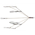 Diamond Baits 4.5" Bladed "Frenzy" Umbrella Rig featuring multiple wire arms with shiny metal blades and swivels designed for musky fishing tackle.