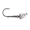 Dirty Jigs Tactical Bassin' Finesse Swimbait Head featuring a detailed silver fish-shaped lead head with a single sharp black hook and a hook keeper, designed for fishing tackle use.