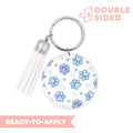 [ Double Sided ] Circle UV DTF Decal | Blue Dog Paw