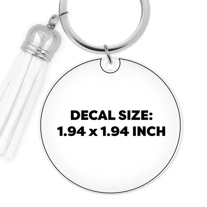 [ Double Sided ] Circle UV DTF Decal | Cherry Reading Time
