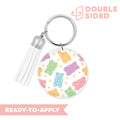 [ Double Sided ] Circle UV DTF Decal | Colorful Gummy Bear